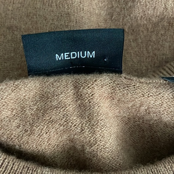 Strellson Luka Men’s Crewneck Sweater Wool Blend Brown Caramel Medium Academia - Picture 4 of 12